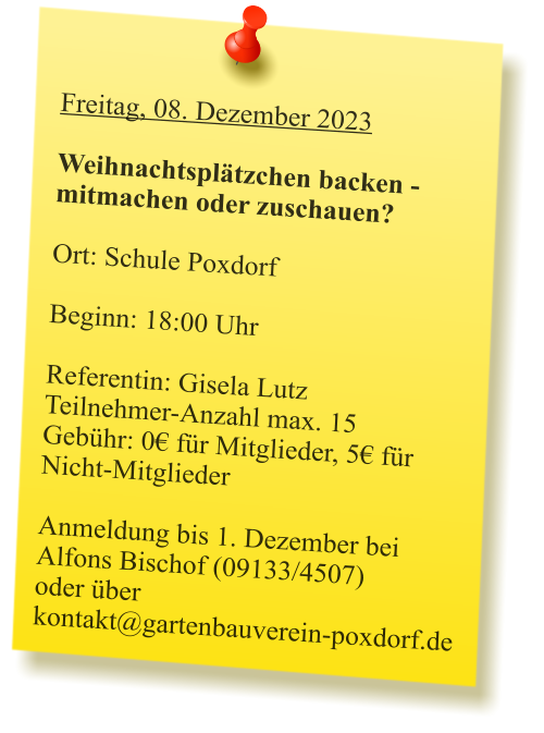 Der OGV weißt auf folgende Veranstaltung hin:  Samstag, 29. September 2023  Genuss Wanderung ( ca. 50€ p.P)  Organisation/Veranstaltung NICHT vom OGV, sondern durch Carola Kubik Kräuterfee aus Leutenbach   Details hier… https://www.kräuterfee-leutenbach.de/Veranstaltungen-Termine/  Der ursprüngliche Termin am 09. September entfällt.
