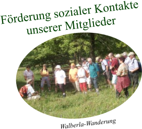 Walberla-Wanderung Förderung sozialer Kontakte unserer Mitglieder